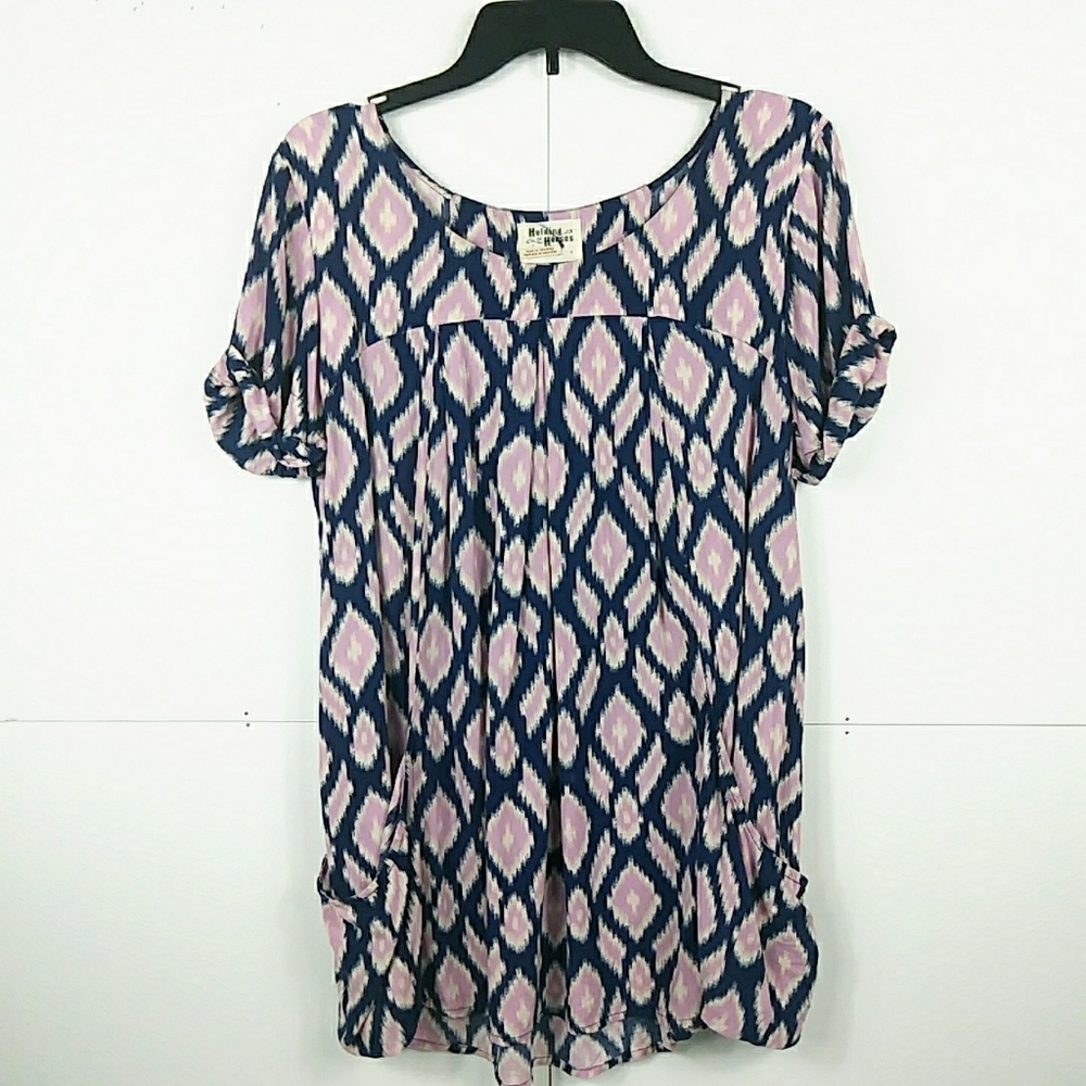Holding Horses Anthropologie Abstraction Ikat S Tunic Top Casual